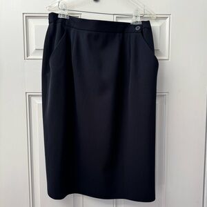 Jones New York Classic Black (Could Be Very Dark Navy) Straight Skirt